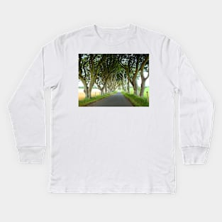 The Dark Hedges, Northern Ireland Kids Long Sleeve T-Shirt